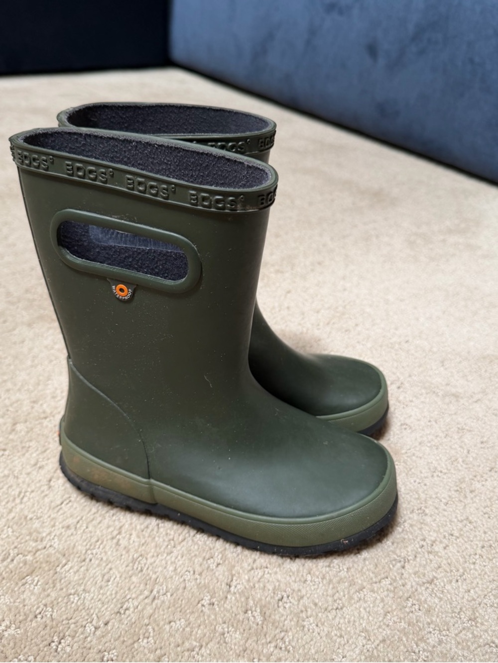 Bogs Kids Olive Green Pull-On Rain Boots - Picture 4 of 8